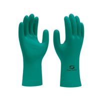 Luva Nitrílica Verde com Forro Nitrogreen