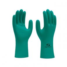 Luva Nitrílica Verde com Forro Nitrogreen